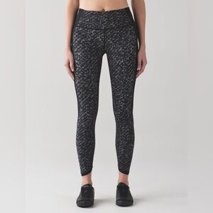 Lululemon Featherlight Tight 7/8 Mesh | Iridescent Multi Black / Black